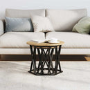 vidaXL Oldal asztal 2 pcs Artisan tölgy Műszaki fa és acél