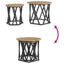 vidaXL Oldal asztal 2 pcs Artisan tölgy Műszaki fa és acél