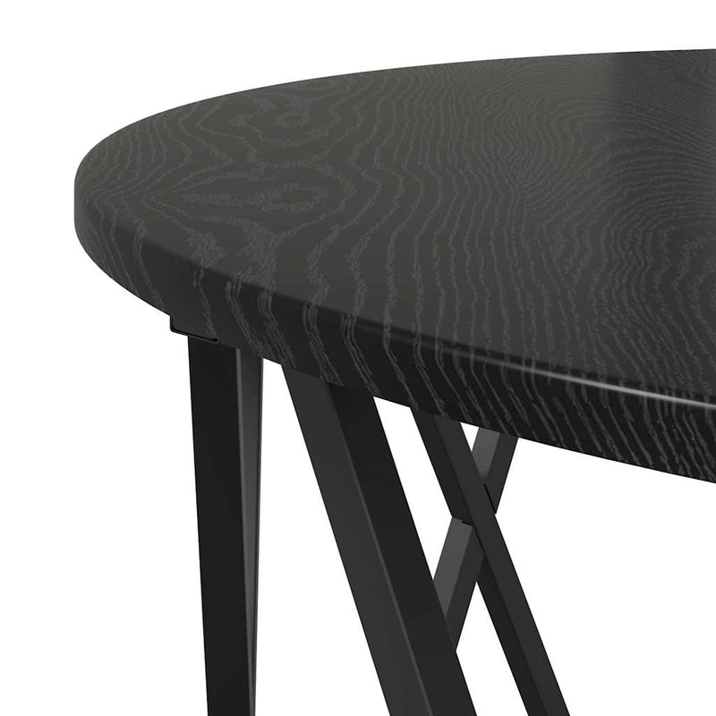 vidaXL Dohányzóasztal Musta tammi 80 x 80 x 42 cm Műszaki fa és acél
