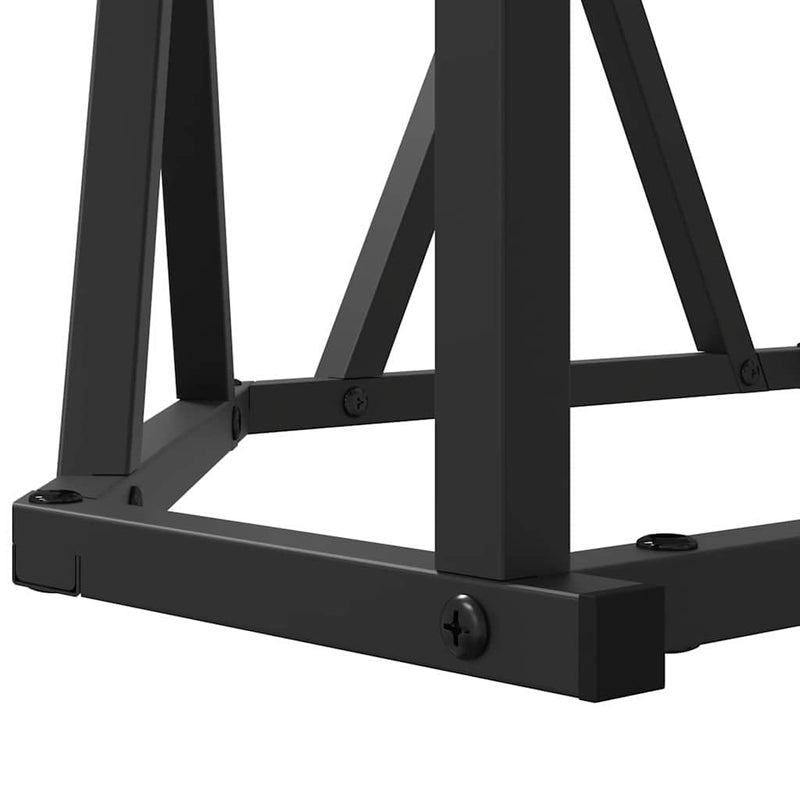 vidaXL Dohányzóasztal Musta tammi 80 x 80 x 42 cm Műszaki fa és acél