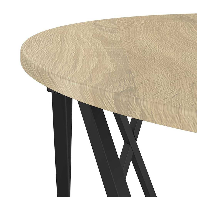vidaXL Dohányzóasztal sonoma tölgy 80 x 80 x 42 cm Műszaki fa és acél