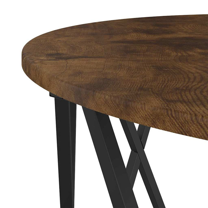 vidaXL Dohányzóasztal Füstölt tölgy 80 x 80 x 42 cm Műszaki fa és acél