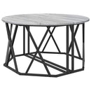 vidaXL Dohányzóasztal Szürke Sonoma 80 x 80 x 42 cm Műszaki fa és acél