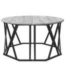 vidaXL Dohányzóasztal Szürke Sonoma 80 x 80 x 42 cm Műszaki fa és acél