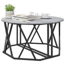 vidaXL Dohányzóasztal Szürke Sonoma 80 x 80 x 42 cm Műszaki fa és acél
