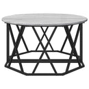 vidaXL Dohányzóasztal Szürke Sonoma 80 x 80 x 42 cm Műszaki fa és acél