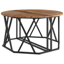 vidaXL Dohányzóasztal Öreg fa 80 x 80 x 42 cm Műszaki fa és acél