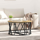 vidaXL Dohányzóasztal Artisan tölgy 80 x 80 x 42 cm Műszaki fa és acél