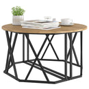 vidaXL Dohányzóasztal Artisan tölgy 80 x 80 x 42 cm Műszaki fa és acél