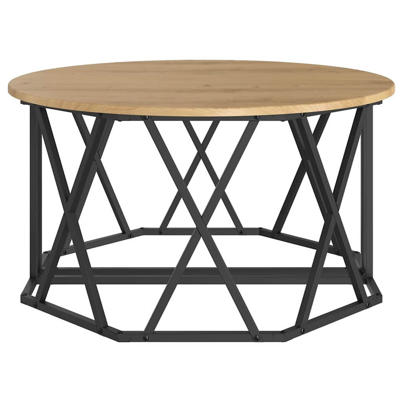 vidaXL Dohányzóasztal Artisan tölgy 80 x 80 x 42 cm Műszaki fa és acél