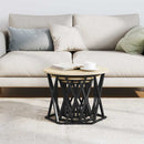 vidaXL Fészek oldalsó asztal 3 pcs Sonoma tölgy Műszaki fa és acél