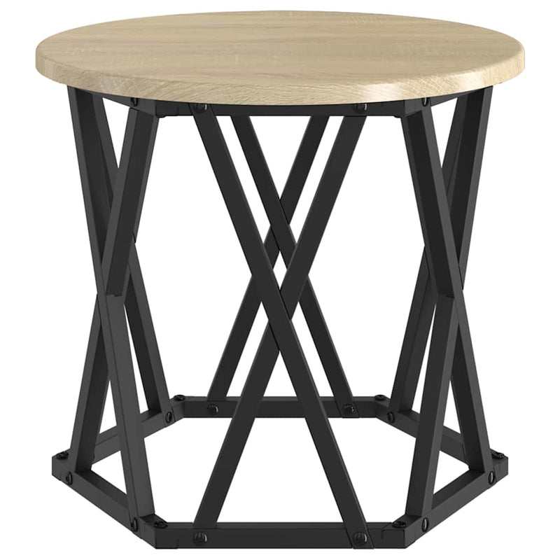 vidaXL Fészek oldalsó asztal 3 pcs sonoma tölgy 53 x 53 x 40 cm