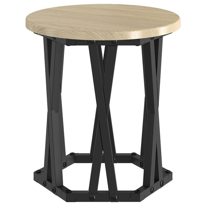 vidaXL Fészek oldalsó asztal 3 pcs sonoma tölgy 53 x 53 x 40 cm