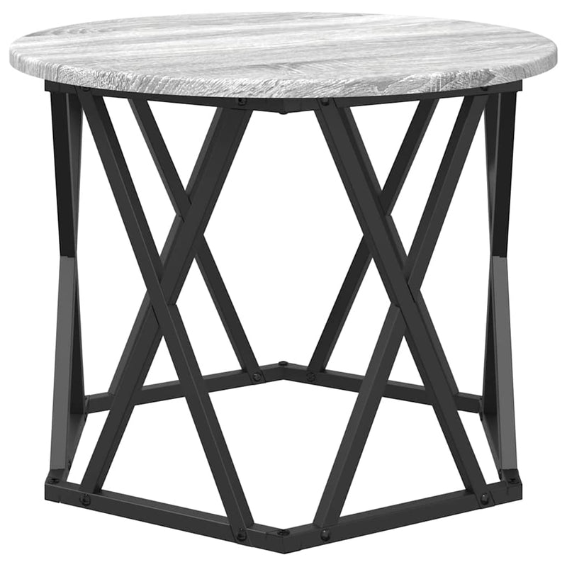 vidaXL Fészek oldalsó asztal 3 pcs Szürke sonoma 53 x 53 x 40 cm