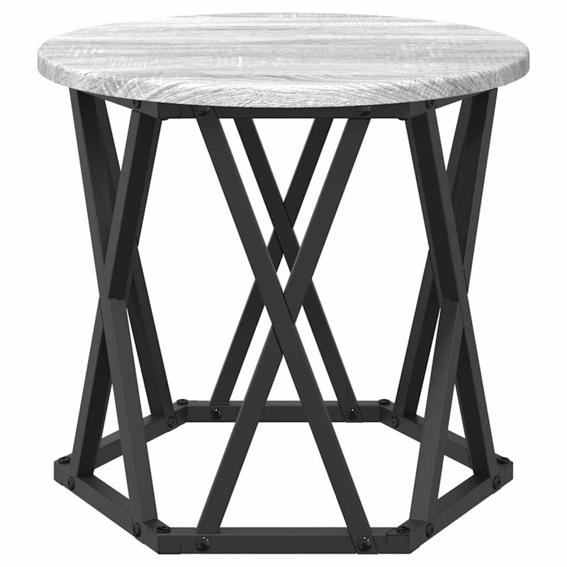 vidaXL Fészek oldalsó asztal 3 pcs Szürke sonoma 53 x 53 x 40 cm