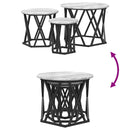 vidaXL Fészek oldalsó asztal 3 pcs Szürke Sonoma Műszaki fa és acél