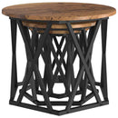 vidaXL Fészek oldalsó asztal 3 pcs Öreg fa Műszaki fa és acél