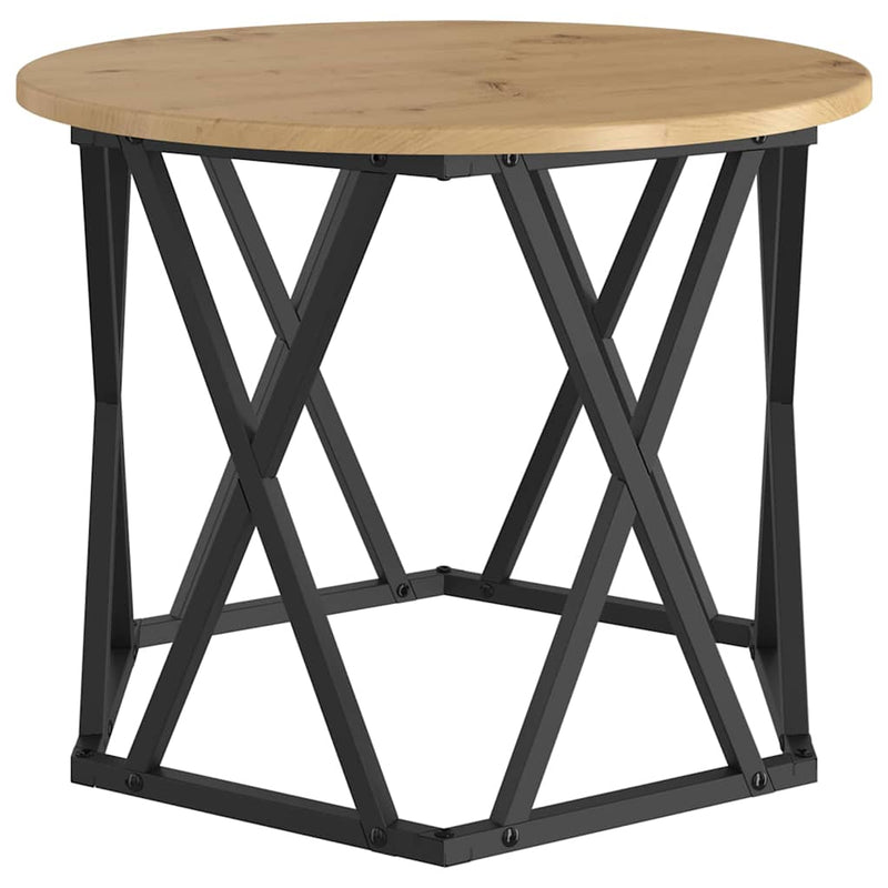 vidaXL Fészek oldalsó asztal 3 pcs kézműves tölgy 53 x 53 x 40 cm