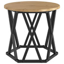 vidaXL Fészek oldalsó asztal 3 pcs Artisan tölgy Műszaki fa és acél