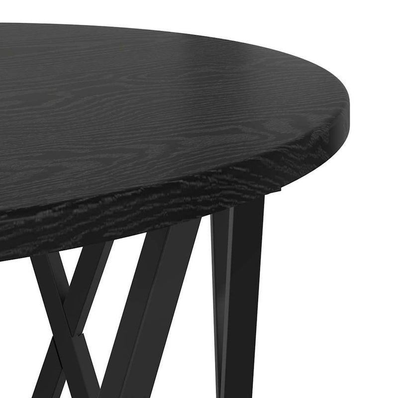 vidaXL Dohányzóasztal 2 pcs Musta tammi 50 x 50 x 50 cm