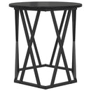 vidaXL Dohányzóasztal 2 pcs Fekete tölgy Műszaki fa és acél