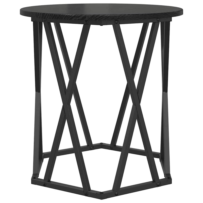vidaXL Dohányzóasztal 2 pcs Musta tammi 50 x 50 x 50 cm