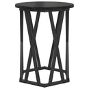 vidaXL Dohányzóasztal 2 pcs Fekete tölgy Műszaki fa és acél