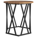 vidaXL Dohányzóasztal 2 pcs Öreg fa Műszaki fa és acél