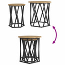 vidaXL Dohányzóasztal 2 pcs Artisan tölgy Műszaki fa és acél