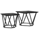 vidaXL Kisasztal készlet 2 pcs Musta tammi 50 x 50 x 40 cm
