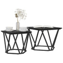 vidaXL Kisasztal készlet 2 pcs Musta tammi 50 x 50 x 40 cm