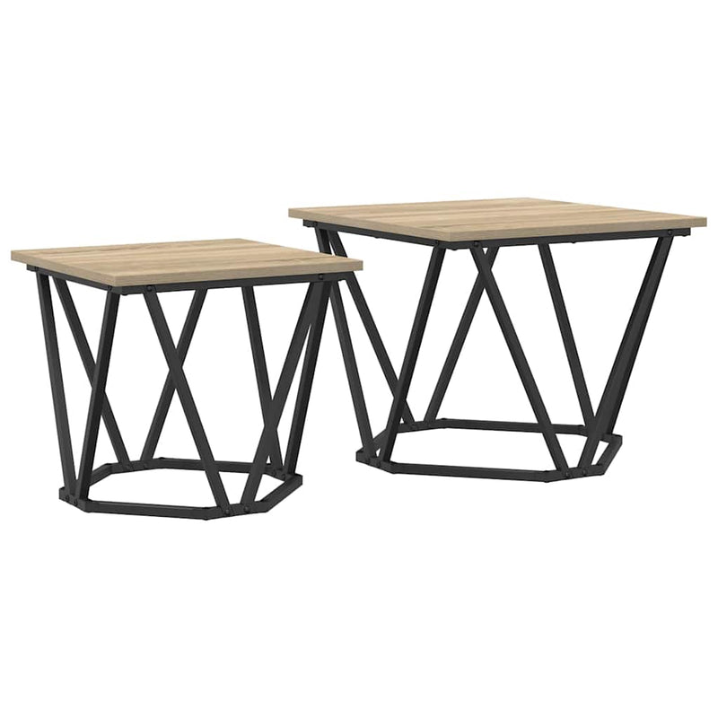 vidaXL Kisasztal készlet 2 pcs sonoma tölgy 50 x 50 x 40 cm