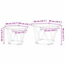 vidaXL Kisasztal készlet 2 pcs Sonoma tölgy Műszaki fa és acél