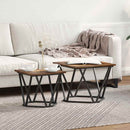 vidaXL Kisasztal készlet 2 pcs Füstölt tölgy Műszaki fa és acél