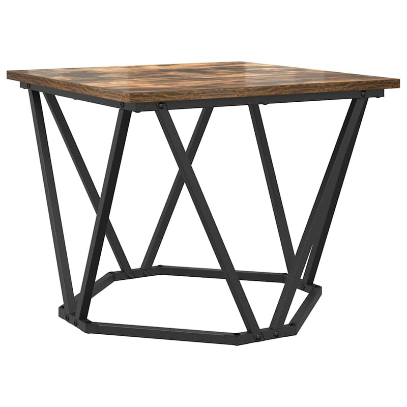 vidaXL Kisasztal készlet 2 pcs Füstölt tölgy 50 x 50 x 40 cm