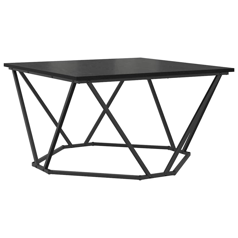 vidaXL Dohányzóasztal Musta tammi 80 x 80 x 45 cm Műszaki fa és acél