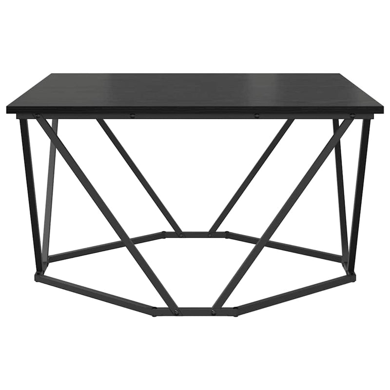 vidaXL Dohányzóasztal Musta tammi 80 x 80 x 45 cm Műszaki fa és acél