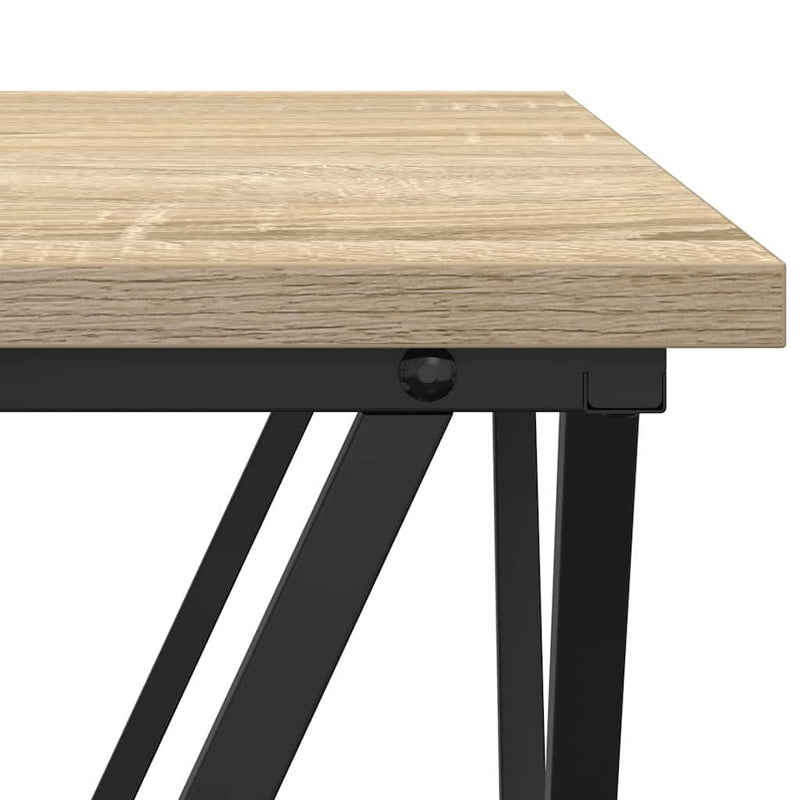 vidaXL Dohányzóasztal sonoma tölgy 80 x 80 x 45 cm Műszaki fa és acél