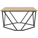 vidaXL Dohányzóasztal Sonoma tölgy 80 x 80 x 45 cm Műszaki fa és acél