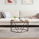 vidaXL Dohányzóasztal Füstölt tölgy 80 x 80 x 45 cm Műszaki fa és acél