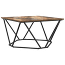 vidaXL Dohányzóasztal Füstölt tölgy 80 x 80 x 45 cm Műszaki fa és acél
