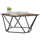 vidaXL Dohányzóasztal Füstölt tölgy 80 x 80 x 45 cm Műszaki fa és acél