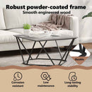 vidaXL Dohányzóasztal Szürke Sonoma 80 x 80 x 45 cm Műszaki fa és acél