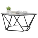 vidaXL Dohányzóasztal Szürke Sonoma 80 x 80 x 45 cm Műszaki fa és acél