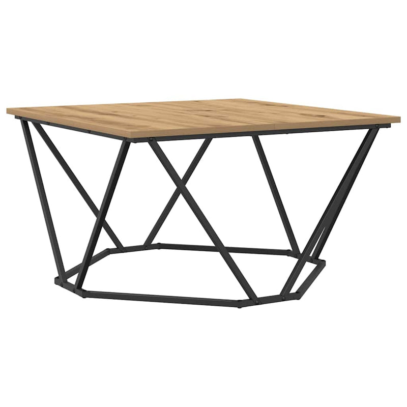 vidaXL Dohányzóasztal kézműves tölgy 80 x 80 x 45 cm