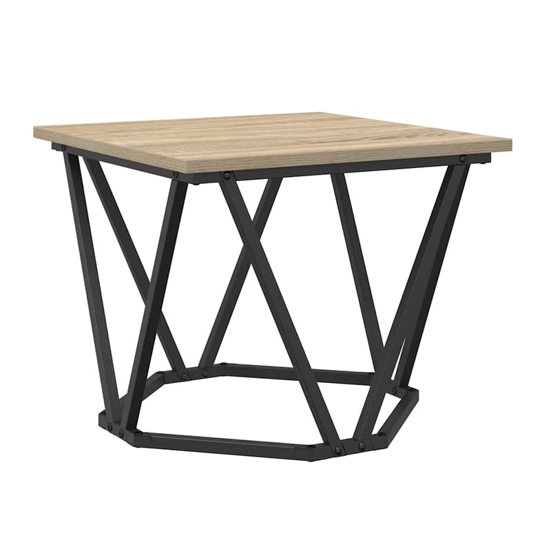 vidaXL Dohányzóasztal 3 pcs sonoma tölgy 50 x 50 x 40 cm