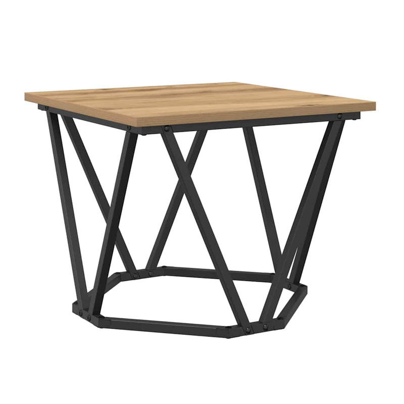 vidaXL Dohányzóasztal 3 pcs kézműves tölgy 50 x 50 x 40 cm