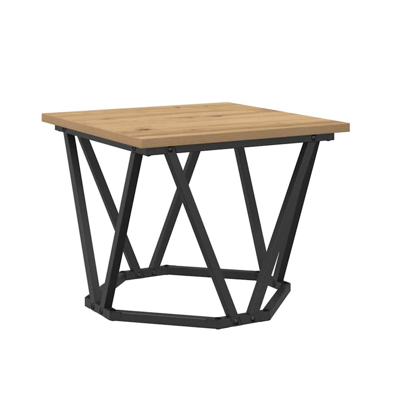 vidaXL Dohányzóasztal 3 pcs kézműves tölgy 50 x 50 x 40 cm