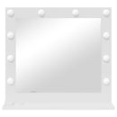 vidaXL Toalett Tükör tükörrel Fehér 60 x 55 x 18 cm Üveg és mérnöki fa