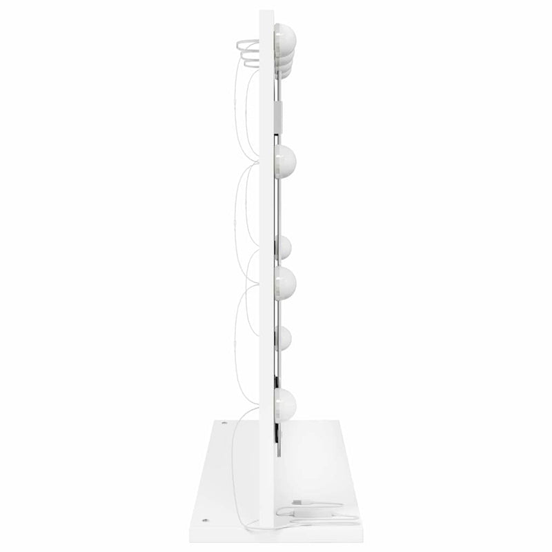 vidaXL Toalett Tükör tükörrel Fehér 60 x 55 x 18 cm Üveg és mérnöki fa